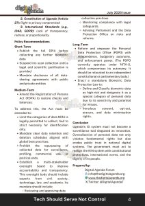 POLICY BRIEF Data Overcollection in Uganda’s National ID: Balancing Function and Privacy